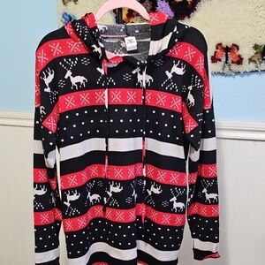 Sew In Love Festive Reindeer Hooded Sweater